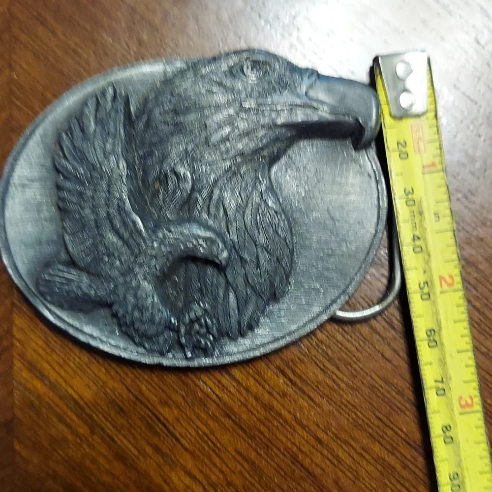 Vintage 1990 Pewter Belt Buckle